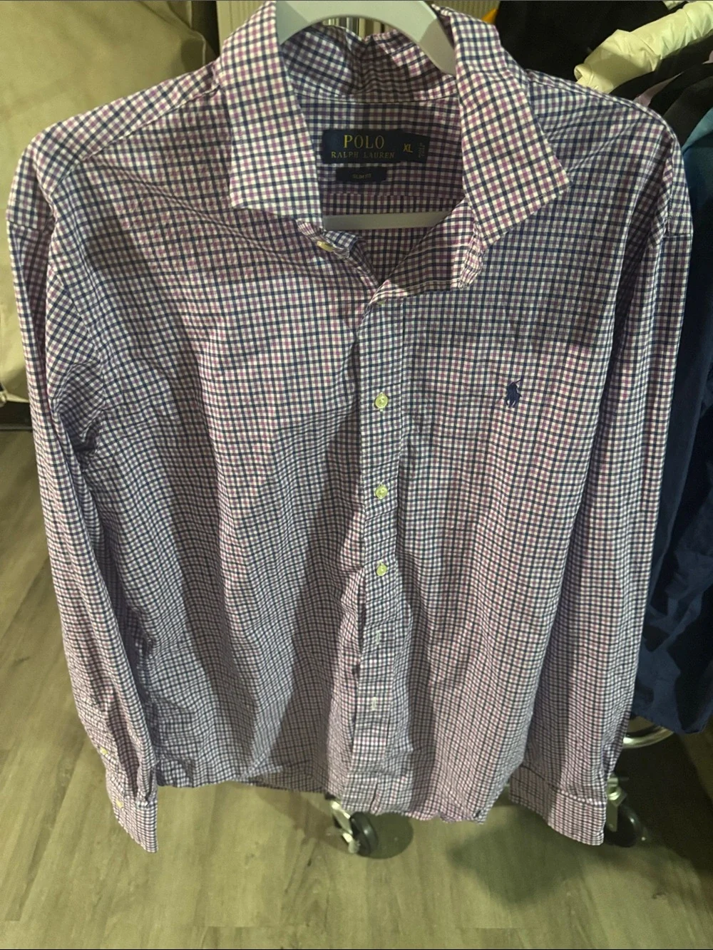 Polo by Ralph Lauren Pink and Blue Gingham Button-Down Shirt